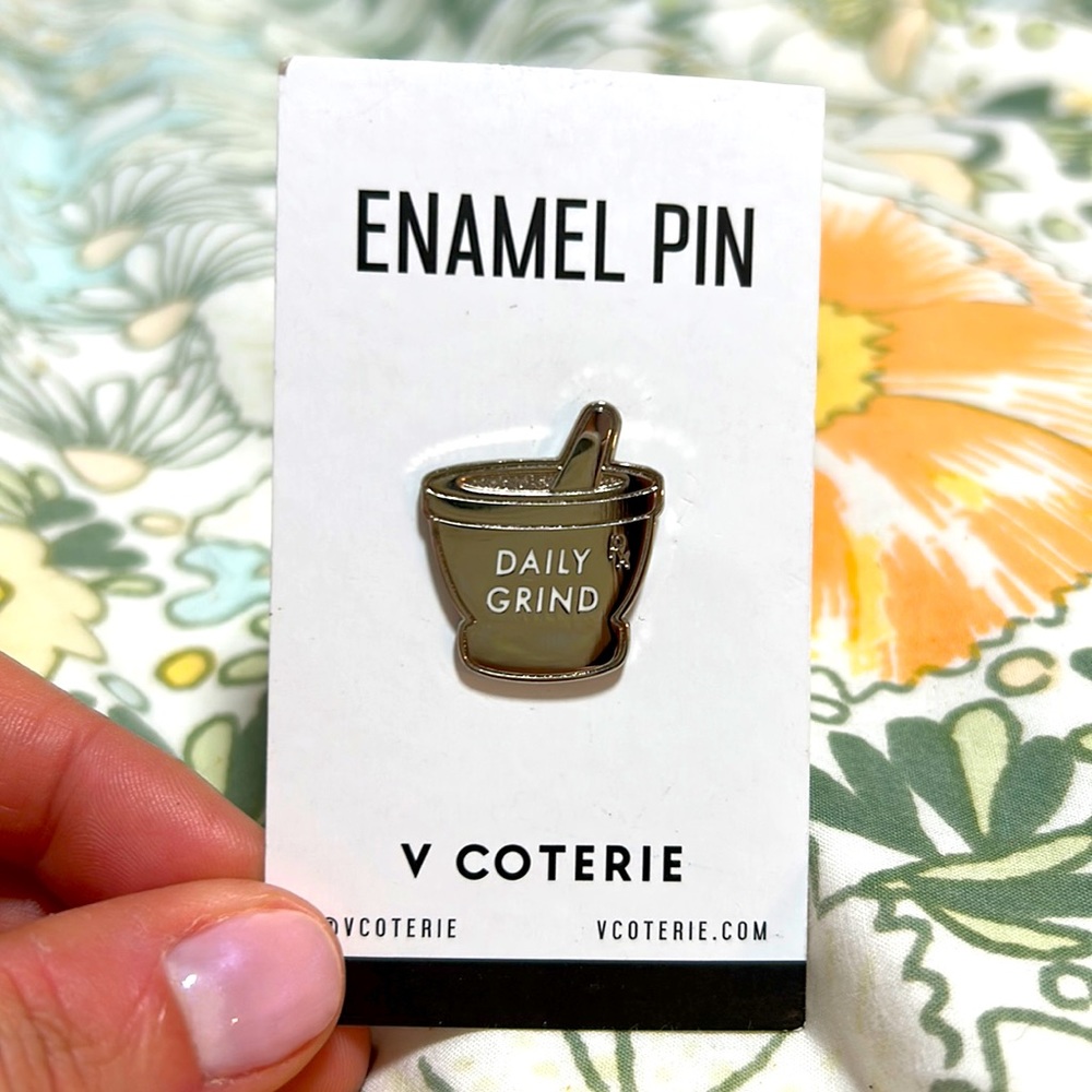 V Coterie Daily Grind Lapel Pin
